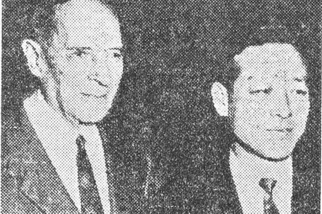 Douglas MacArthur and Kim Jong-pil (1926 – 2018) founder of the Korean Central Intelligence Agency (KCIA), who served as Prime Minister twice.